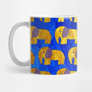 Golden elephant pattern with love ecopop Mug